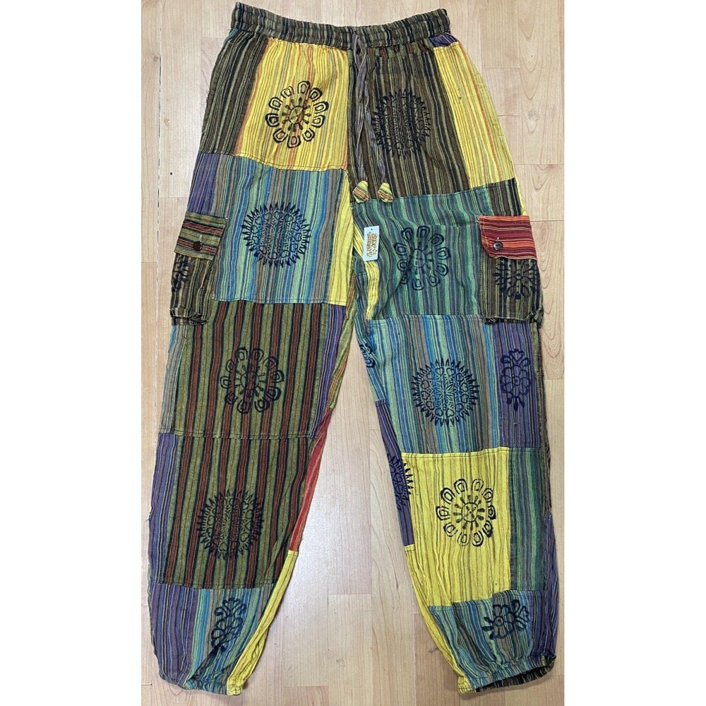 Patchwork Boho Hippie Unisex Small/Medium Festival Pants